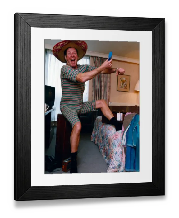 Framed Print : Benidorm here we come! says DJ Billy Butler. 24th January 1997 Framed Print : Benidorm here we come! says DJ Billy Butler. 24th January 1997