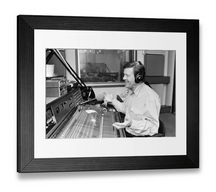 Framed Print : Billy Butler, BBC Radio Merseyside Presenter, Wednesday 10th February 1993 Framed Print : Billy Butler, BBC Radio Merseyside Presenter, Wednesday 10th February 1993