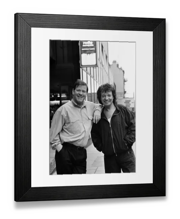 Framed Print : Billy Butler and Wally Scott, BBC Radio Merseyside Presenters Framed Print : Billy Butler and Wally Scott, BBC Radio Merseyside Presenters