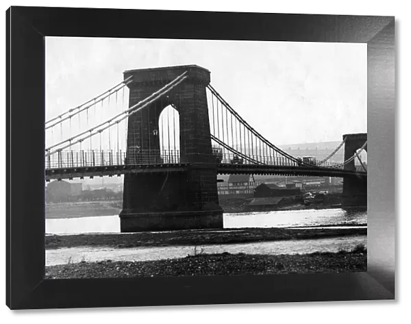 Scotswood Suspension Bridge, 20th January 1927