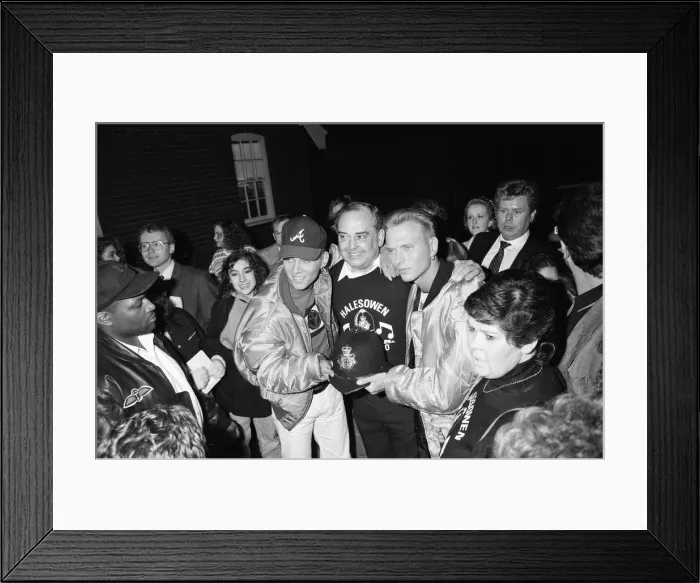 Framed Print : Matt and Luke Goss of Bros visit Hayley Green Hospital, Halesowen Framed Print : Matt and Luke Goss of Bros visit Hayley Green Hospital, Halesowen