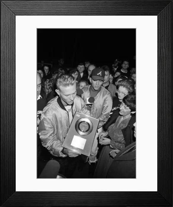 Framed Print : Matt and Luke Goss of Bros visit Hayley Green Hospital, Halesowen Framed Print : Matt and Luke Goss of Bros visit Hayley Green Hospital, Halesowen