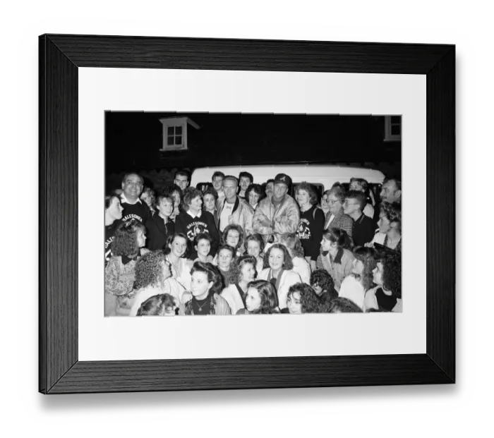 Framed Print : Matt and Luke Goss of Bros visit Hayley Green Hospital, Halesowen