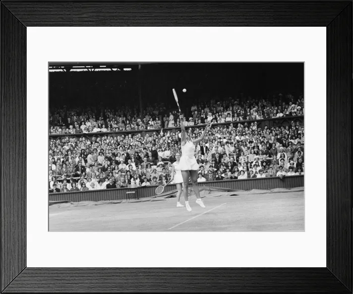 Framed Print : Wimbledon Championship Final 1965. Maria Bueno and Billie Jean Moffitt defeated