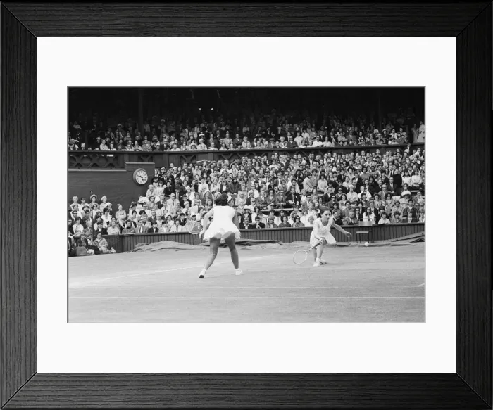Framed Print : Wimbledon Championship Final 1965. Maria Bueno and Billie Jean Moffitt defeated