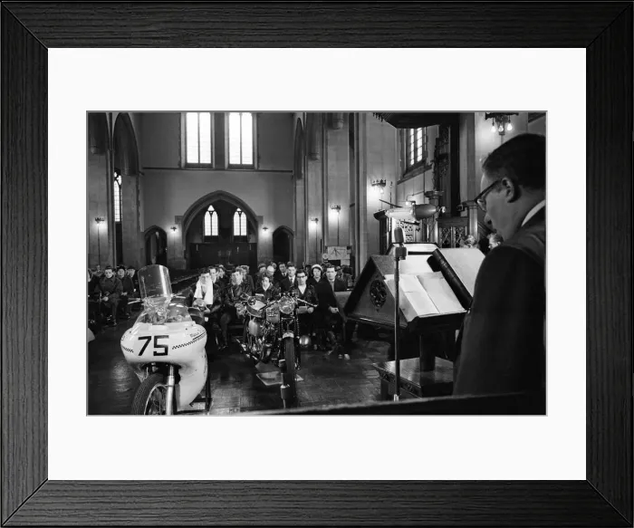 Framed Print : Service of Thanksgiving and Dedication for Motor Cyclists and Scooterists Framed Print : Service of Thanksgiving and Dedication for Motor Cyclists and Scooterists