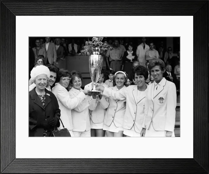 Framed Print : The Wightman Cup held at All England Lawn Tennis and Croquet Club, Wimbledon