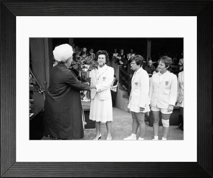 Framed Print : The Wightman Cup held at All England Lawn Tennis and Croquet Club, Wimbledon