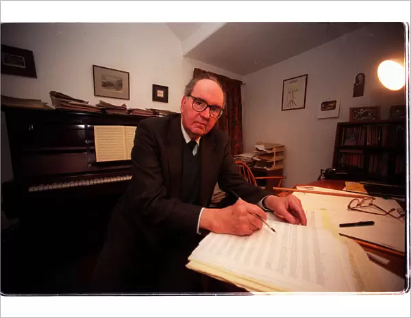 9  /  12  /  98. Composer John Joubert at his home in Moseley