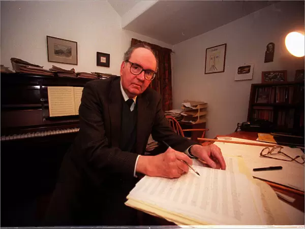 9  /  12  /  98. Composer John Joubert at his home in Moseley