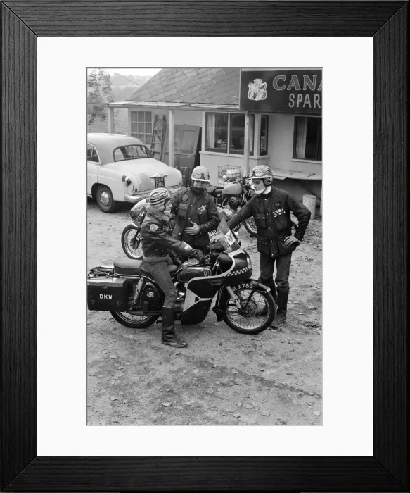Framed Print : Saltbox Motor Cycle Club. 28th October 1962 Framed Print : Saltbox Motor Cycle Club. 28th October 1962