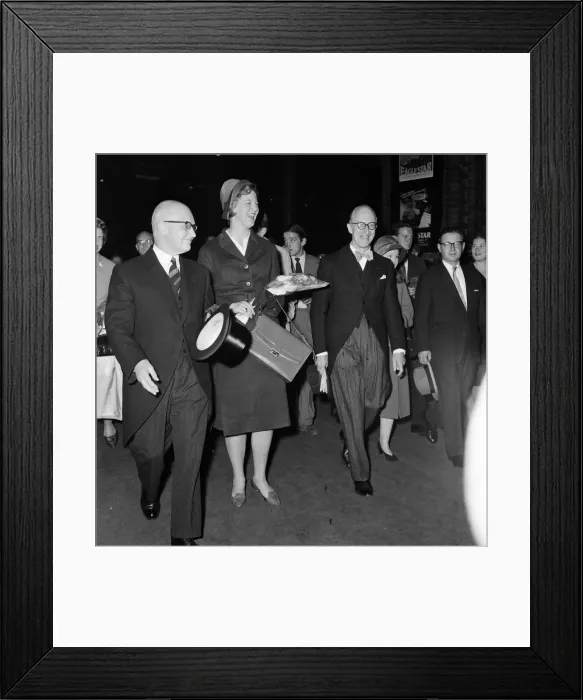 Framed Print : Princess Margrethe of Denmark arrives in Liverpool Street Station