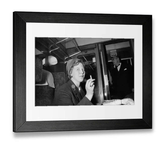 Framed Print : Princess Margrethe of Denmark arrives in Liverpool Street Station