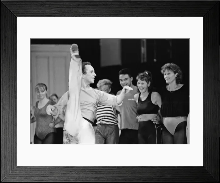 Framed Print : Wayne Sleep attends a dance class and demonstration at The Theatre Royal in Newcastle