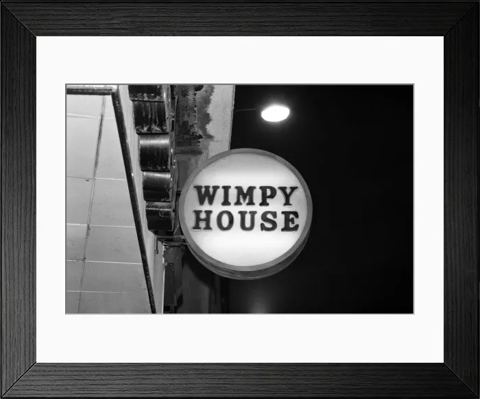 Framed Print : City take over. J Lyons have sold off their Wimpy, Golden Egg and Bake