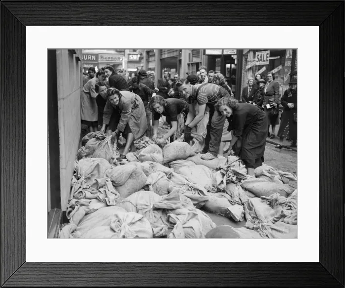 Framed Print : Many hands make light work... Said these girls from C and A Framed Print : Many hands make light work... Said these girls from C and A