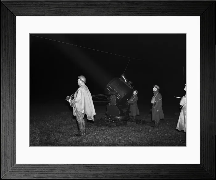 Framed Print : Searchlight exercise in the West Midlands involving the Army Framed Print : Searchlight exercise in the West Midlands involving the Army