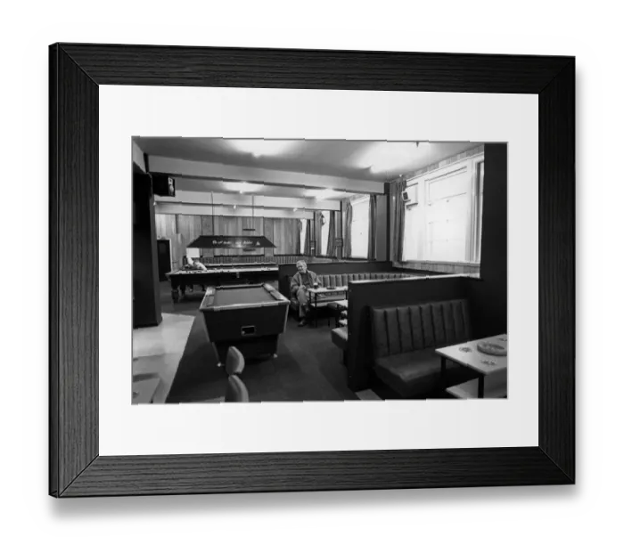 Framed Print : Westgarth Social Club, Middlesbrough. December 1992 Framed Print : Westgarth Social Club, Middlesbrough. December 1992