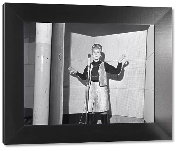 Dusty Springfield, popular English singer, at The Phillips Recording Studios in London