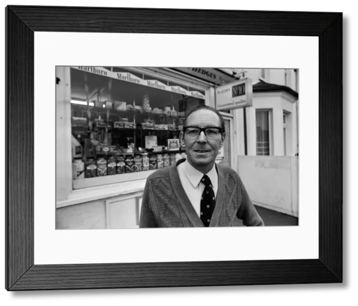 Framed Print : Reading shopkeepers, rate increases. January 1975
