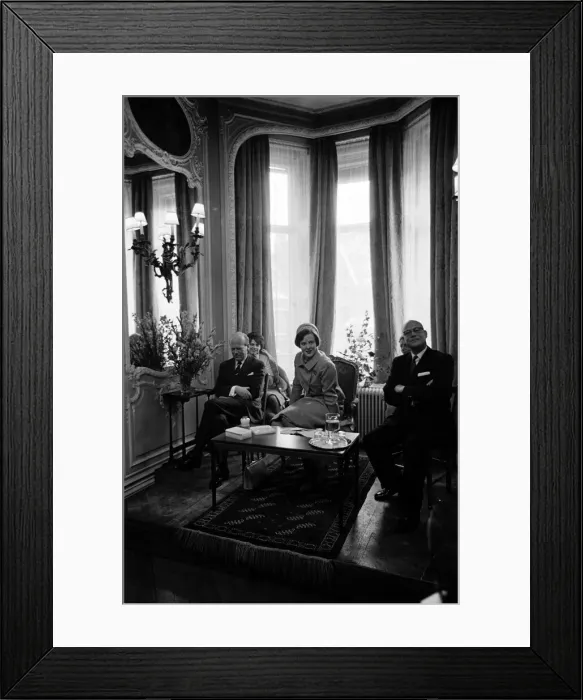 Framed Print : Princess Margrethe of Denmark pictured at her press reception in London