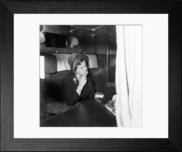 Framed Print : Princess Margrethe of Denmark arrives in London to study at Cambridge. 2nd October 1960 Framed Print : Princess Margrethe of Denmark arrives in London to study at Cambridge. 2nd October 1960