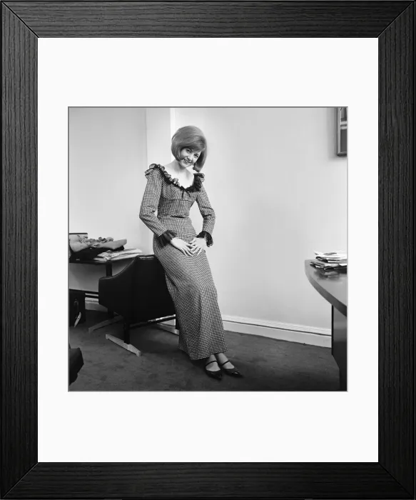 Framed Print : Cilla Black, singer and television personality pictured in this posed feature for Framed Print : Cilla Black, singer and television personality pictured in this posed feature for