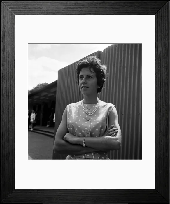 Framed Print : The Hurlingham Club pre-Wimbledon party. Maria Bueno, Brazil, is pictured. 24th June 1962