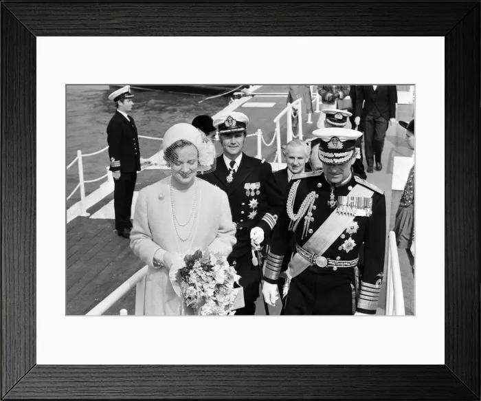 Framed Print : Queen Margrethe of Denmark, accompanied by her husband, Prince Henrik Framed Print : Queen Margrethe of Denmark, accompanied by her husband, Prince Henrik