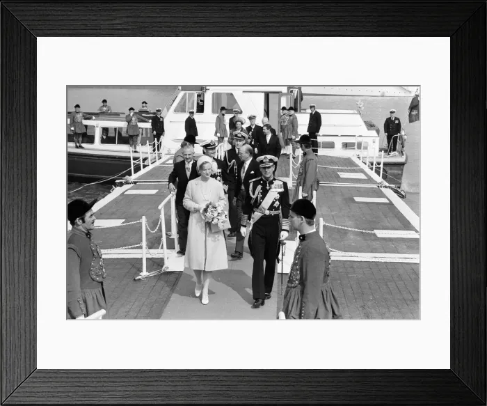 Framed Print : Queen Margrethe of Denmark, accompanied by her husband, Prince Henrik Framed Print : Queen Margrethe of Denmark, accompanied by her husband, Prince Henrik