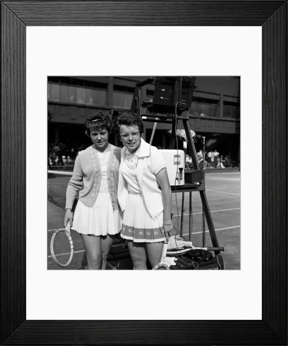 Framed Print : The 1962 Championships, Wimbledon. Carole Caldwell and Billie Jean Moffitt Framed Print : The 1962 Championships, Wimbledon. Carole Caldwell and Billie Jean Moffitt