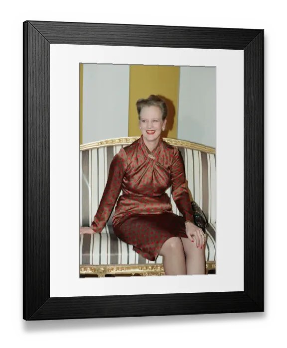 Framed Print : Queen Margrethe II of Denmark. 18th April 1990 Framed Print : Queen Margrethe II of Denmark. 18th April 1990