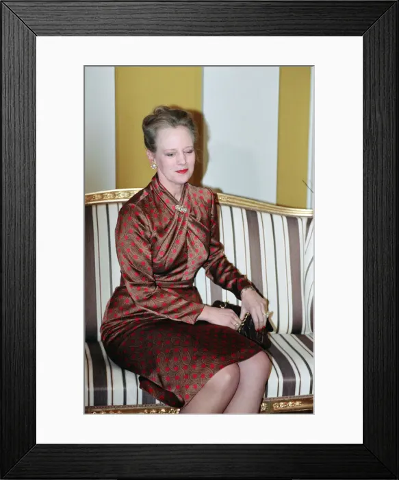 Framed Print : Queen Margrethe II of Denmark. 18th April 1990 Framed Print : Queen Margrethe II of Denmark. 18th April 1990