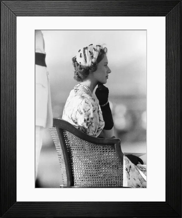 Framed Print : Princess Margaret attends Military Display at Up-Park Camp, Jamaica