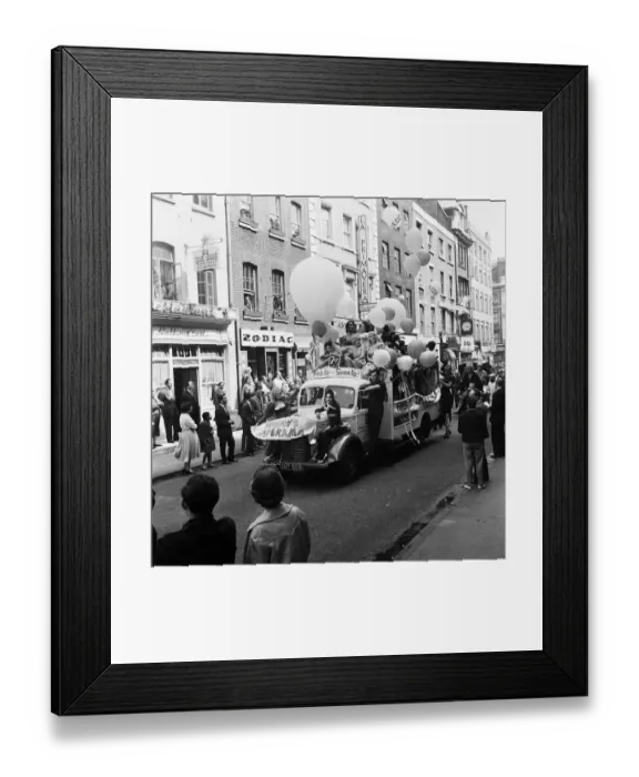 Framed Print : Soho Fair and Carnival started to-day with a record entry in the the Carnival procession Framed Print : Soho Fair and Carnival started to-day with a record entry in the the Carnival procession