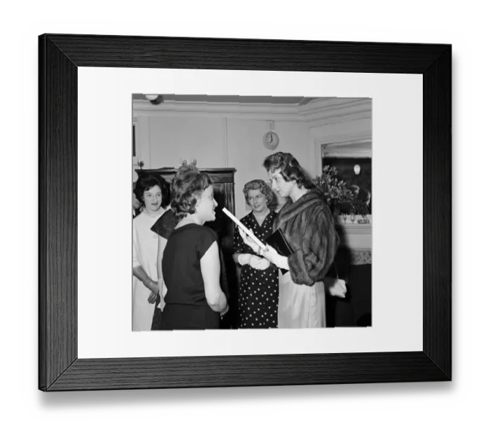 Framed Print : Princess Alexandra of Kent visits the Womens Press Club at Carey Street, Holborn