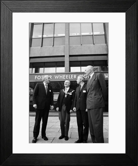 Framed Print : The official opening of Foster Wheeler. 23rd January 1975