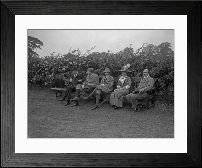 Framed Print : Lord Northcliffe (2nd Left) seen here with his wife and golfing colleagues at Sutton Framed Print : Lord Northcliffe (2nd Left) seen here with his wife and golfing colleagues at Sutton