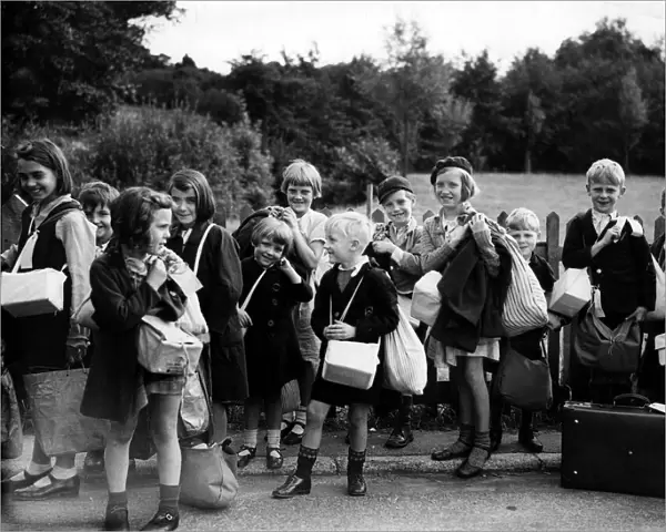 Evacuees during World War Two. 3rd September 1939