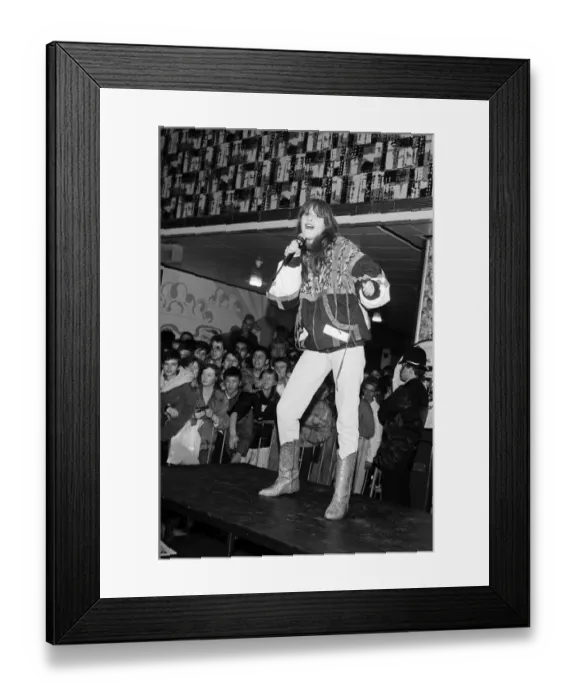 Framed Print : Young pop sensation Tiffany performs at Birmingham Bull Ring in front of fans