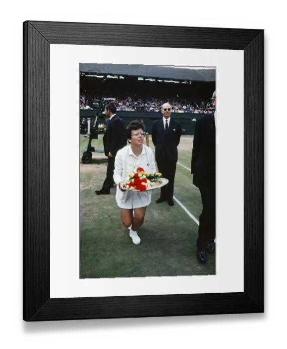 Framed Print : Billie Jean King successfully defended her title, defeating Ann Jones in the final, 6