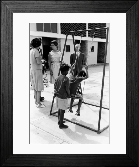 Framed Print : Princess Alexandra of Kent visits the Reilly Centre for the Blind in Aden, Yemen Framed Print : Princess Alexandra of Kent visits the Reilly Centre for the Blind in Aden, Yemen