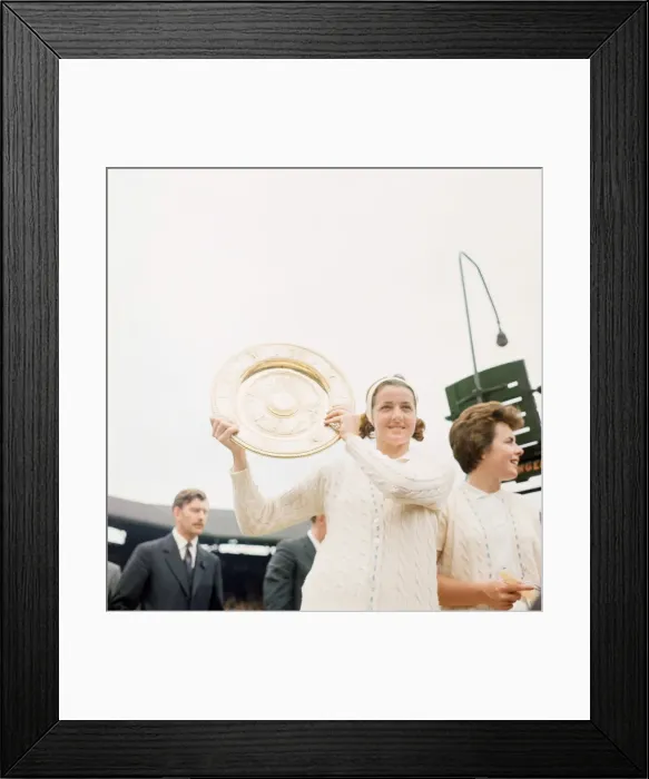 Framed Print : 1963 Wimbledon Championships - Womens Singles. First-seeded Margaret Smith defeated Framed Print : 1963 Wimbledon Championships - Womens Singles. First-seeded Margaret Smith defeated
