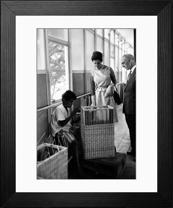 Framed Print : Princess Alexandra of Kent visits the Reilly Centre for the Blind in Aden, Yemen Framed Print : Princess Alexandra of Kent visits the Reilly Centre for the Blind in Aden, Yemen