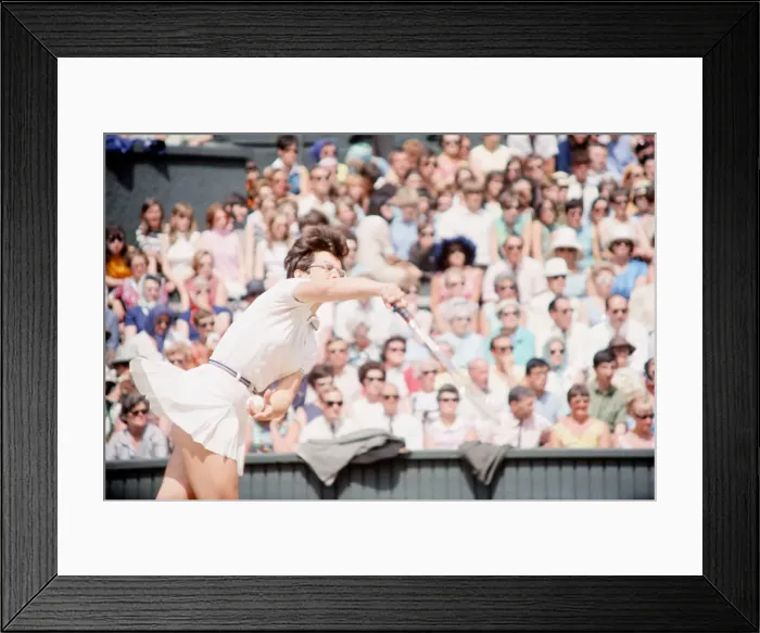 Framed Print : Billie Jean King was the two-time defending champion and successfully defended her title Framed Print : Billie Jean King was the two-time defending champion and successfully defended her title