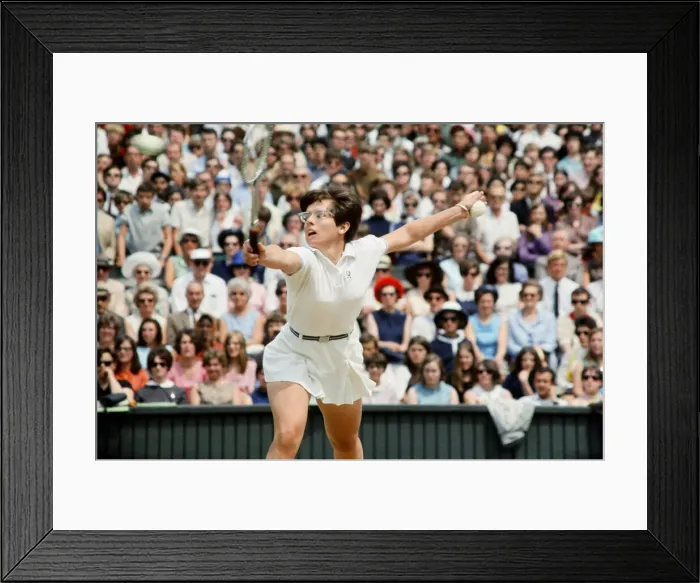 Framed Print : Billie Jean King was the two-time defending champion and successfully defended her title Framed Print : Billie Jean King was the two-time defending champion and successfully defended her title