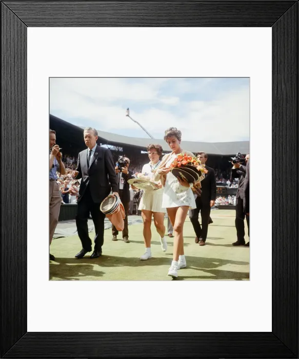 Framed Print : Margaret Smith was the defending champion, but lost in the semifinals to Billie Jean King