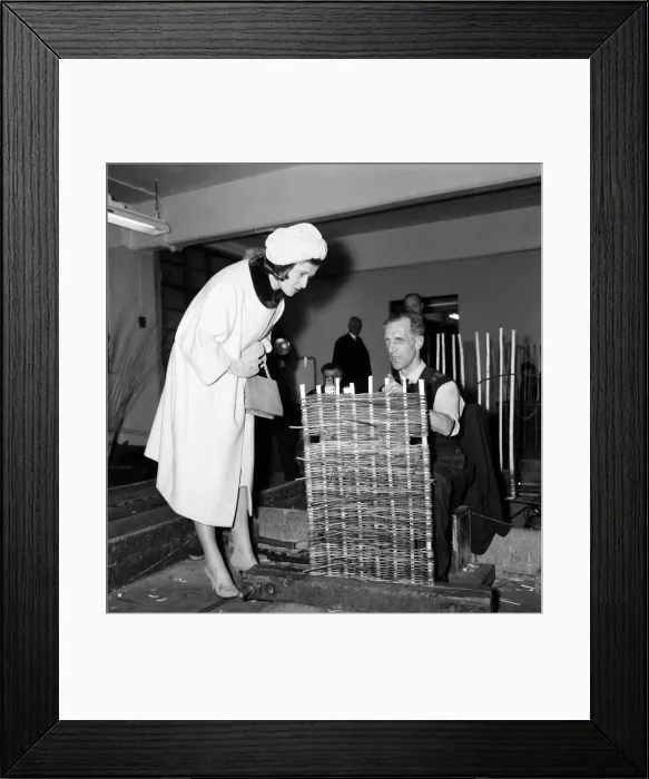 Framed Print : Princess Alexandra of Kent visits the London Association for the Blind headquarters in Framed Print : Princess Alexandra of Kent visits the London Association for the Blind headquarters in