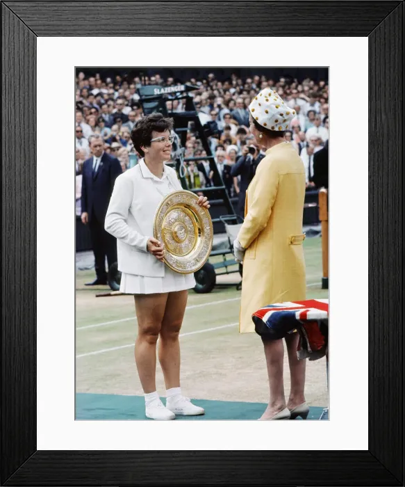Framed Print : Billie Jean King successfully defended her title, defeating Ann Jones in the final, 6 Framed Print : Billie Jean King successfully defended her title, defeating Ann Jones in the final, 6