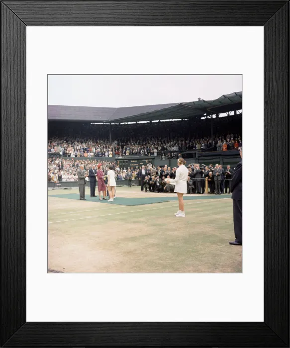 Framed Print : 1963 Wimbledon Championships - Womens Singles. First-seeded Margaret Smith defeated Framed Print : 1963 Wimbledon Championships - Womens Singles. First-seeded Margaret Smith defeated